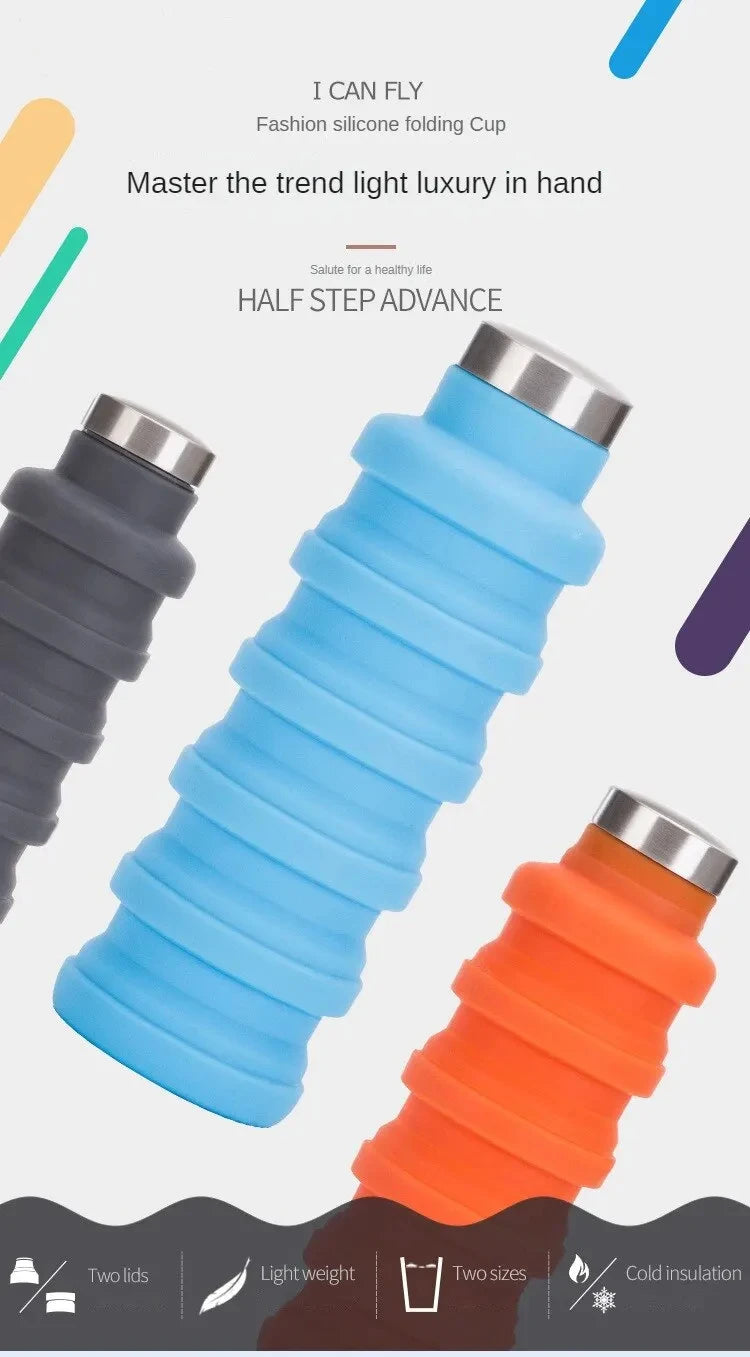 SunHatch™ Collapsible Silicone Water Bottle — Space-Saving Hydration for Travel & Adventure